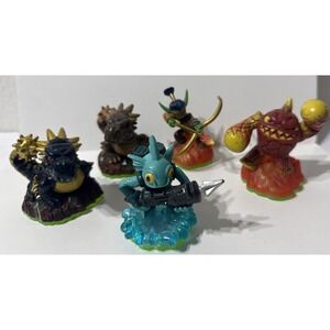 Activision 2011 Skylander LOT 5pc Bash Gill Grunt Eruptor Dino Rang Flameslinger